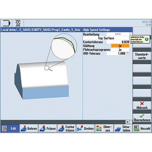 Produktbild für Top surface für SIEMENS SINUMERIK Steuerung