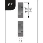 Produktbild für Typ E7, Ø 62 x 26 x 22 mm