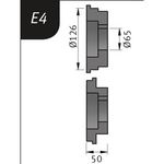 Produktbild für Typ E4, Ø 126 x 65 x 50 mm,