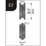 Produktbild für Typ E2, Ø 96 x 55 x 50 mm, R 10 / 7,5 mm