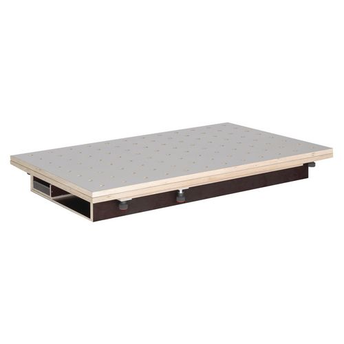 Produktbild für 120x80/160x120 cm, HPL Lochrasterplatte Ø20 mm, mit Schubkasten