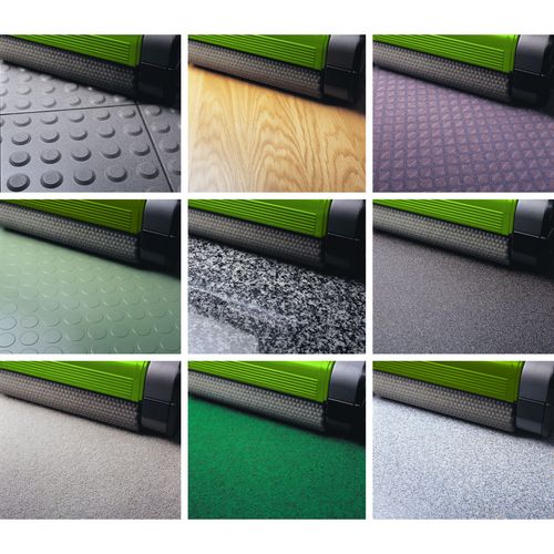 Für Fußböden aller Art wie z.B. Auslegware, Vinyl, Marmor, profilierten Gummi, Flotex, Holz, profilierten Terrakotta, rutschfeste Fußböden oder Sportböden