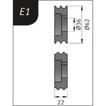 Produktbild für Typ E1, Ø 62 x 26 x 22 mm