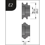Produktbild für Typ E2, Ø 62 x 26 x 22 mm