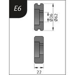 Produktbild für Typ E6, Ø 62 x 26 x 22 mm