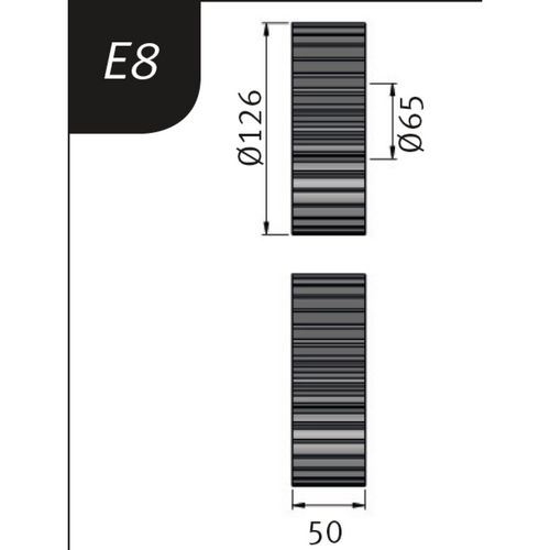 Produktbild für Typ E8, Ø 126 x 65 x 50 mm