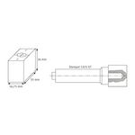 Produktbild für 90“, gebohrt mit M 10 Gewinde für Stempel 1025 ST