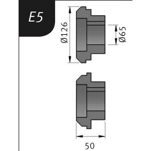 Produktbild für Typ E5, Ø 126 x 65 x 50 mm